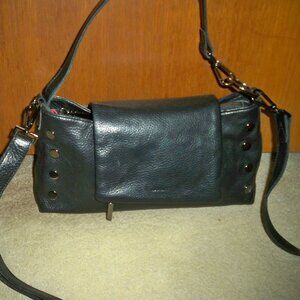 Hammitt VIP Black Satchel Leather Handbag with Gunmetal Hardware $495, EUC!!